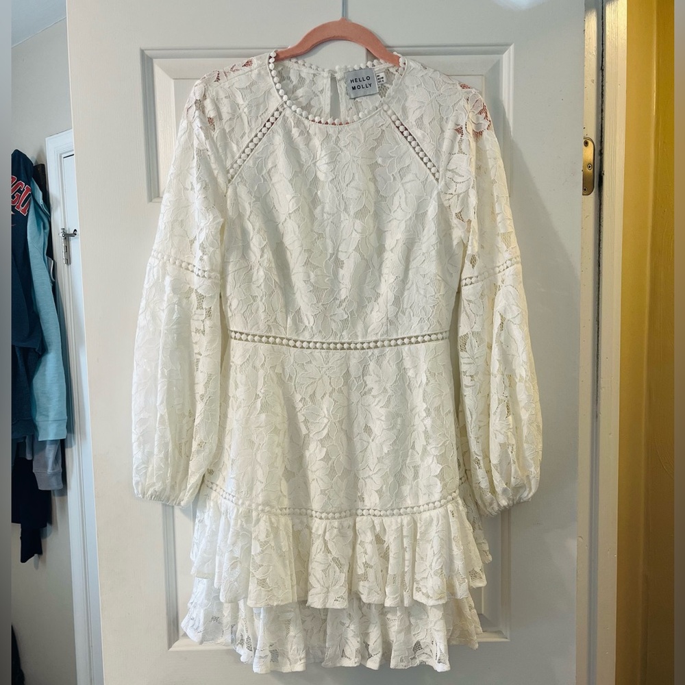 Hello Molly White Lace Dress 🤍